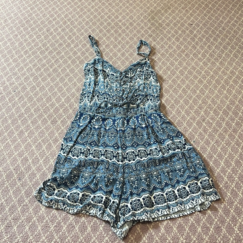Hollister blue romper size S